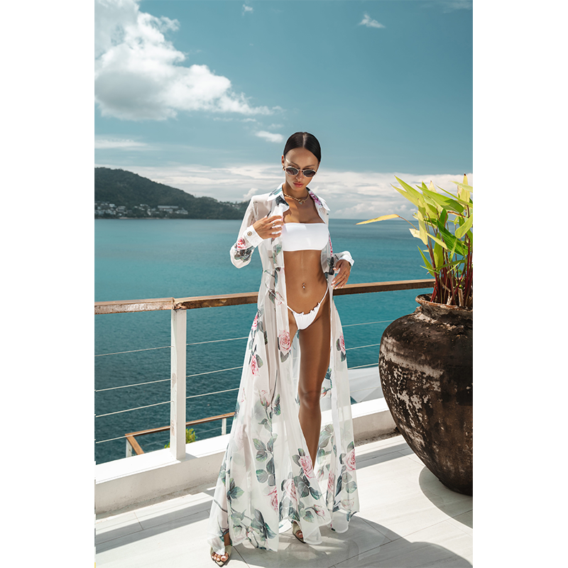 Bella White Rose: The Ultimate Luxury Beach Cover-Up for Elegant Resort Wear