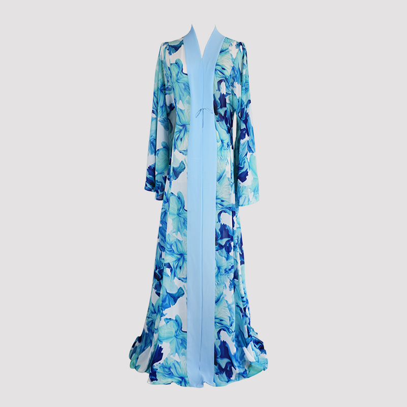 Carol Turquoise Blue: The Ultimate Luxury Silk Kimono for Resort Wear