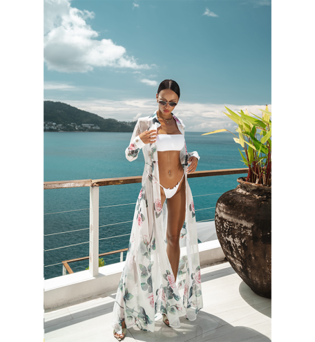 Bella White Rose: The Ultimate Luxury Beach Cover-Up for Elegant Resort Wear
